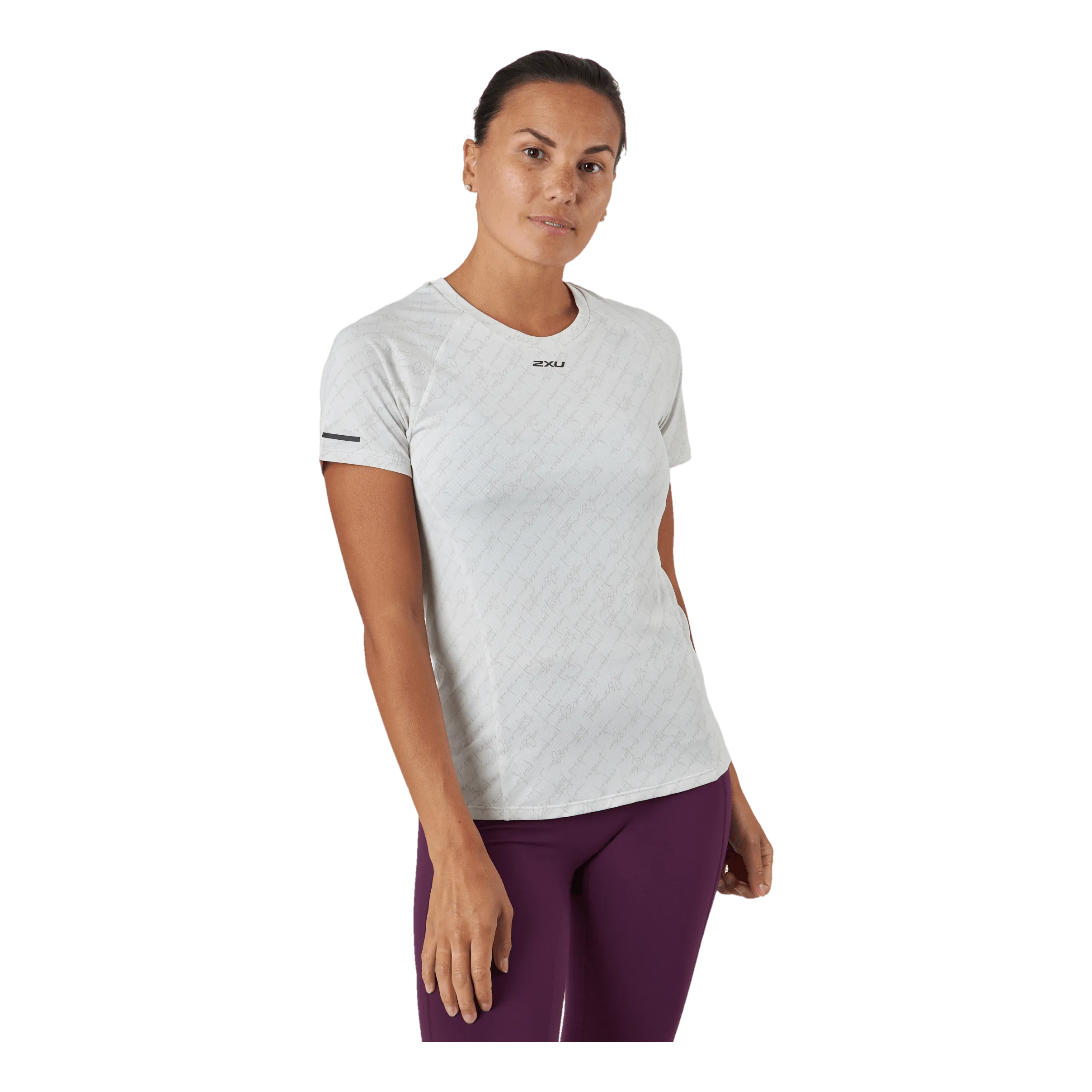 2xu Light Speed Tee Tty Script/black Reflective