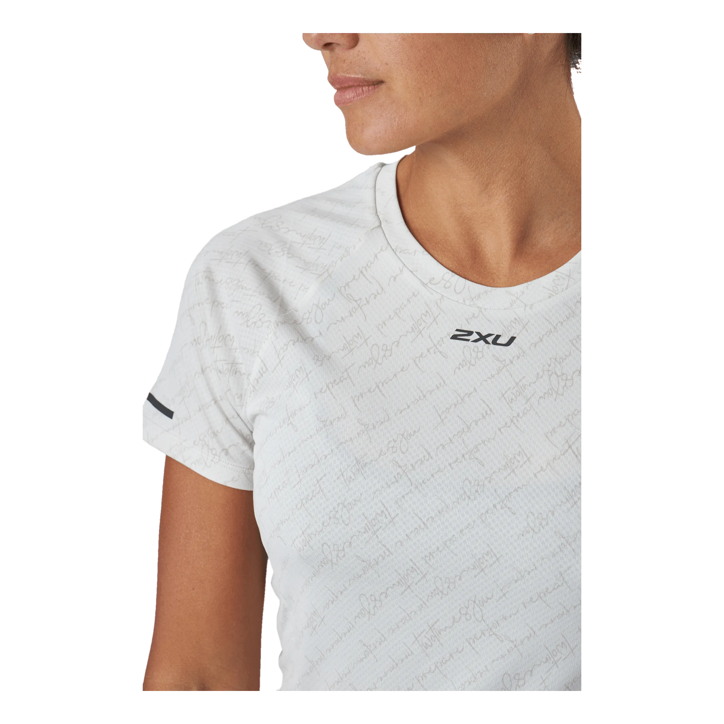 2xu Light Speed Tee Tty Script/black Reflective