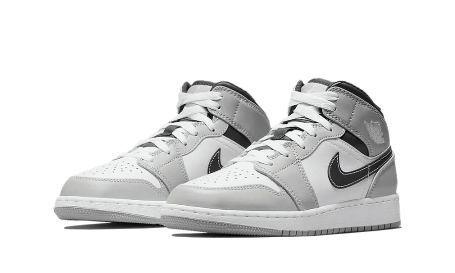 Air Jordan 1 Mid Light Smoke Grey Anthracite (GS)