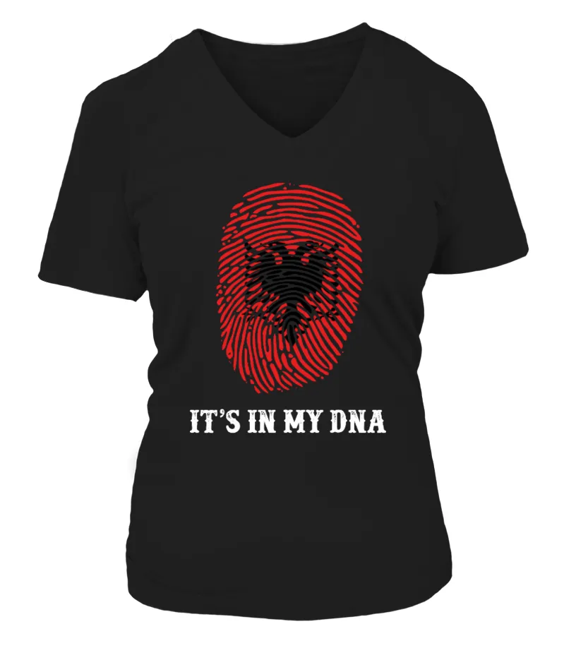 ALBANIA, IT'S IN MY DNA ! Camiseta cuello pico Mujer