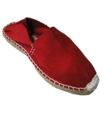 Alpargatas de esparto plana Made in Spain en rojo