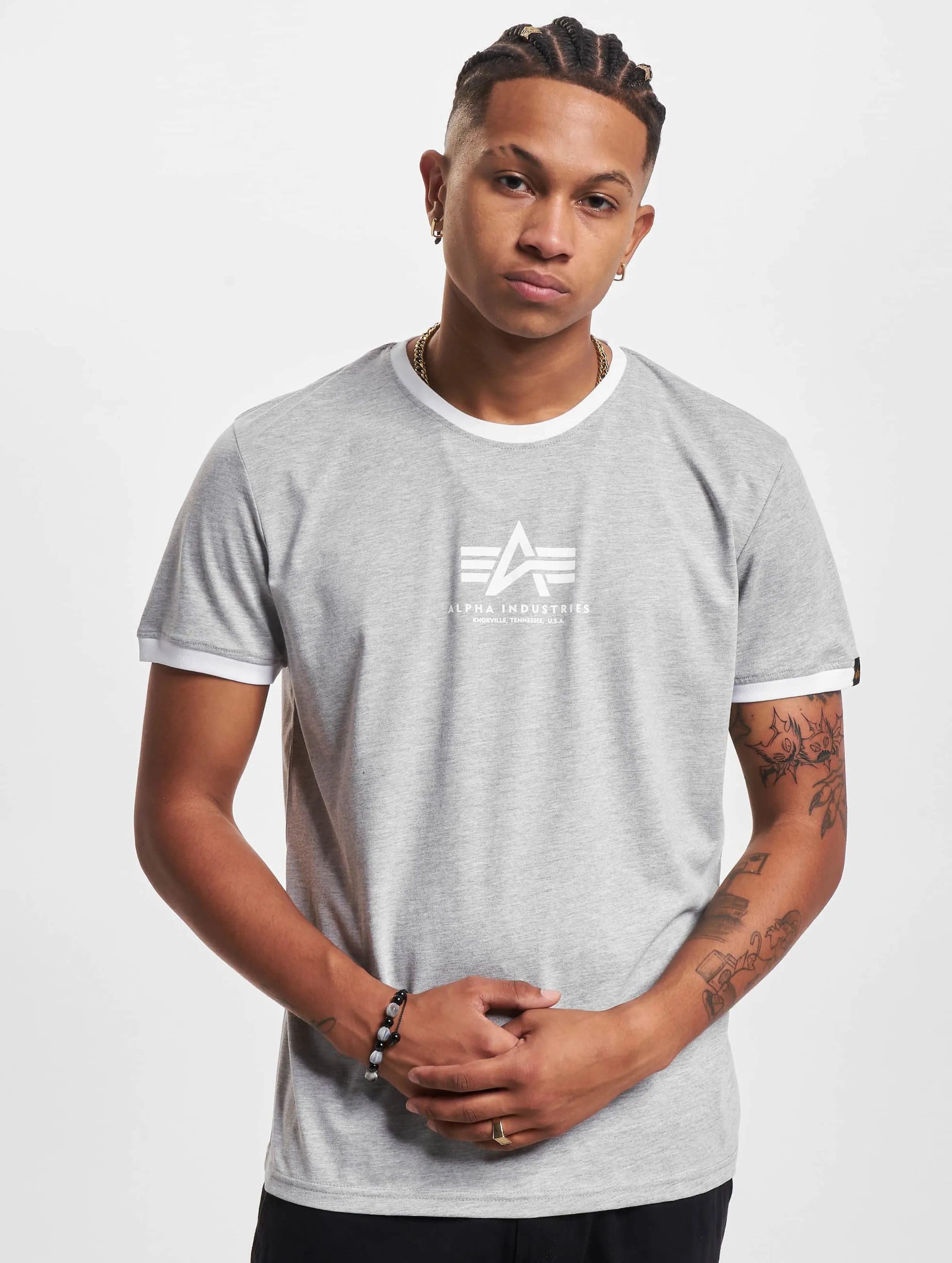 ALPHA INDUSTRIES ALPHA INDUSTRIES CONTRAST TSHIRT GREY