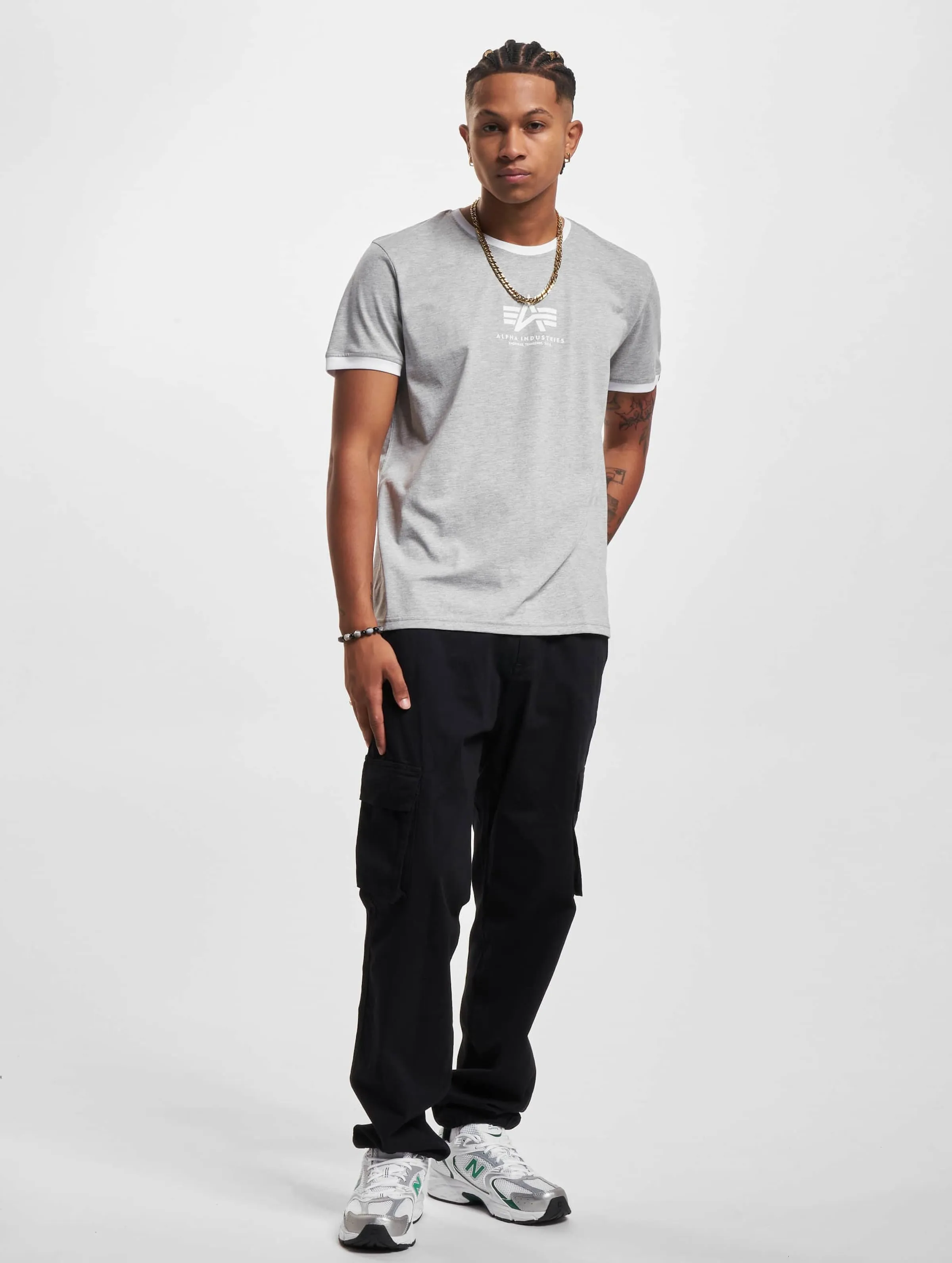 ALPHA INDUSTRIES ALPHA INDUSTRIES CONTRAST TSHIRT GREY