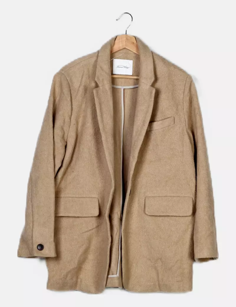 American Vintage Abrigo beige básico