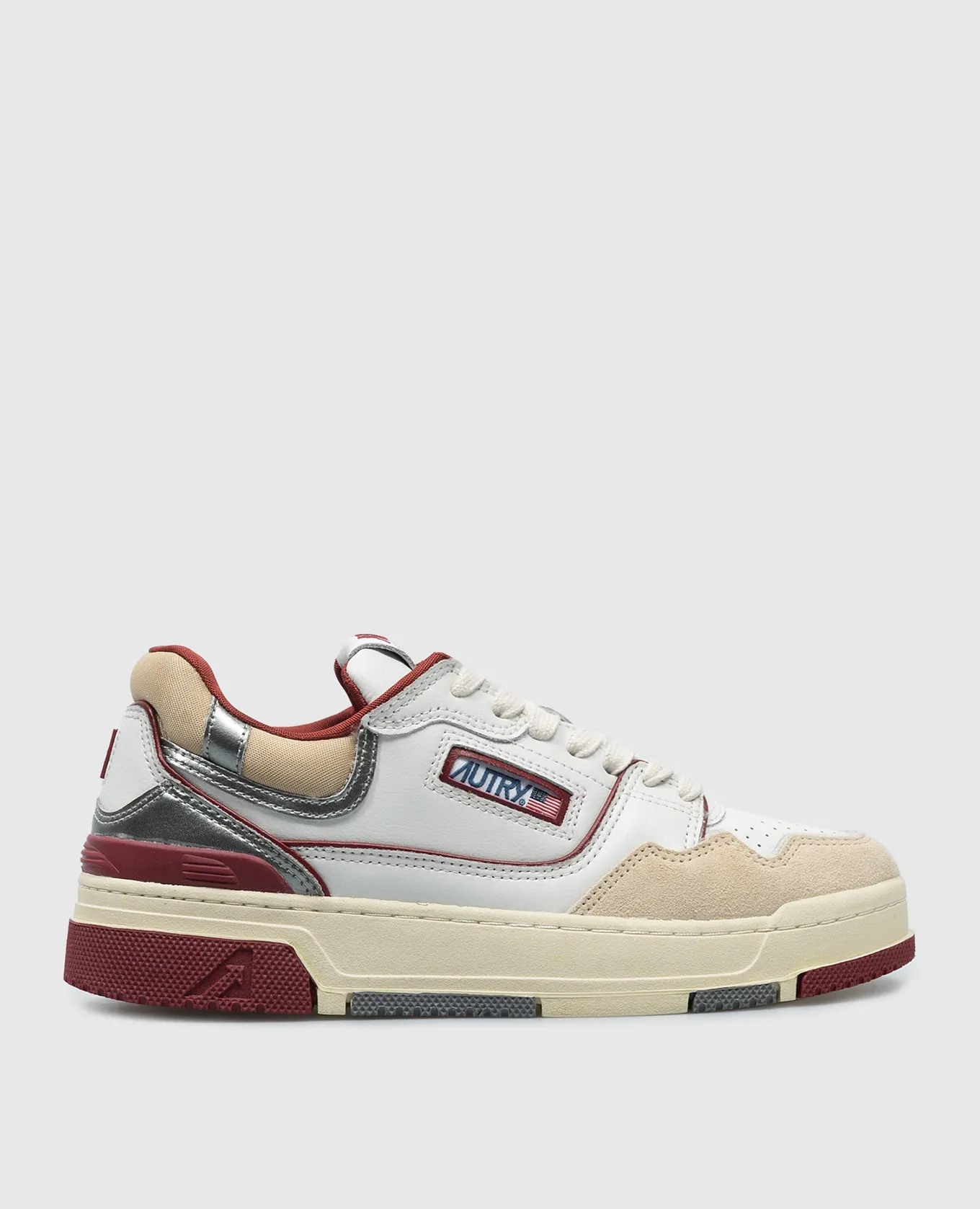 AUTRY CLC white leather trainers with embossed logo