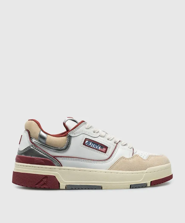 AUTRY CLC white leather trainers with embossed logo