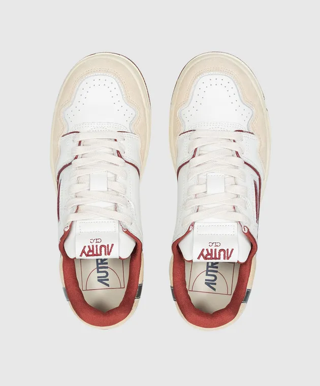 AUTRY CLC white leather trainers with embossed logo