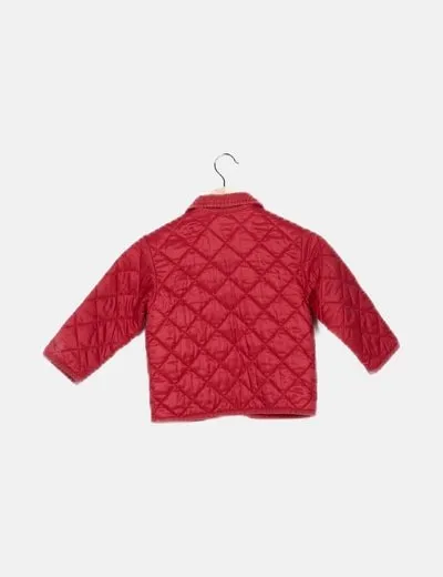 Benetton Chaqueta roja acolchada