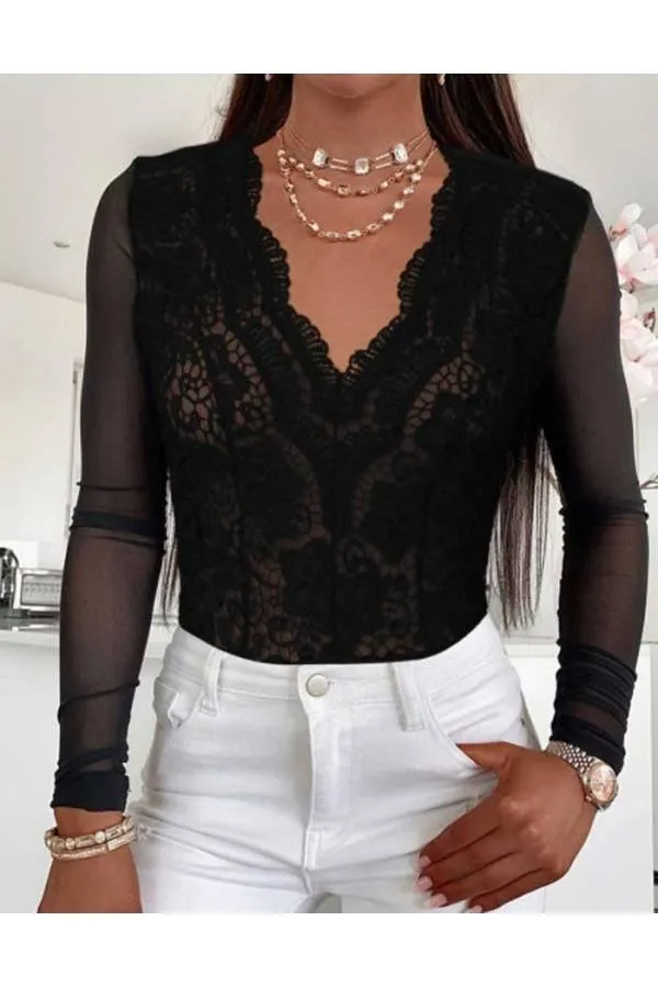 Body encaje y transparencias I love you