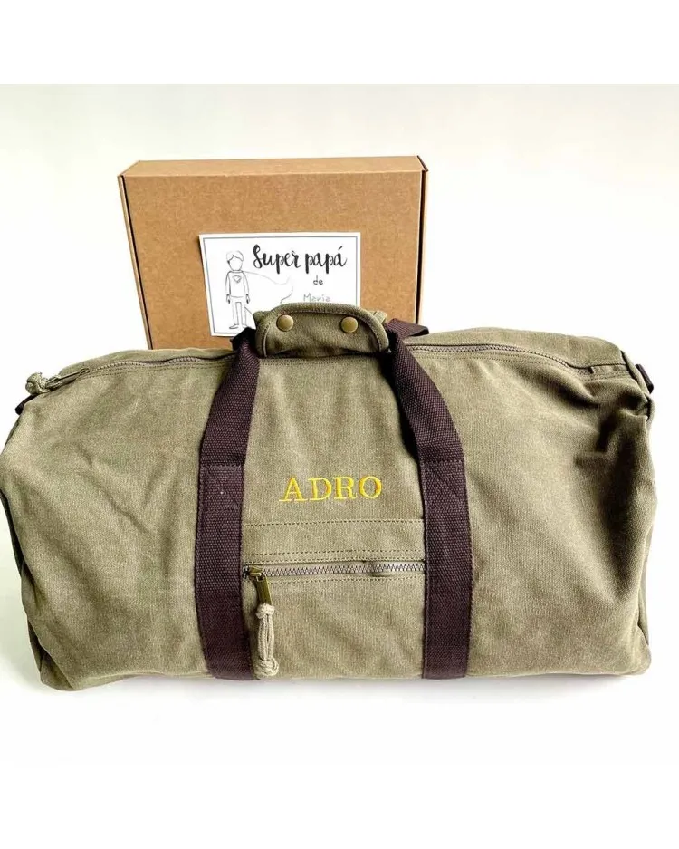 Bolsa fin de semana con iniciales para papás