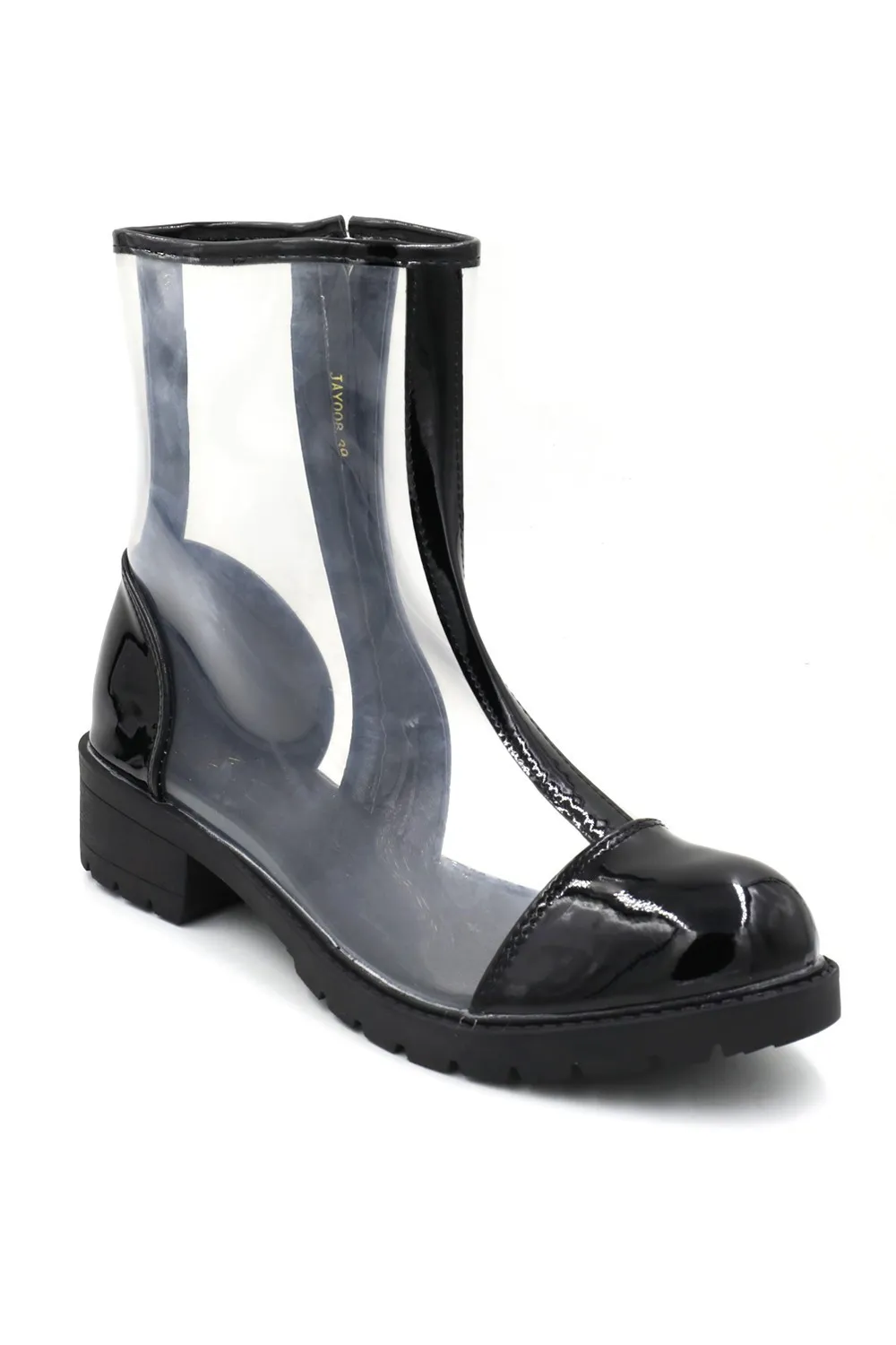Botas negras transparentes