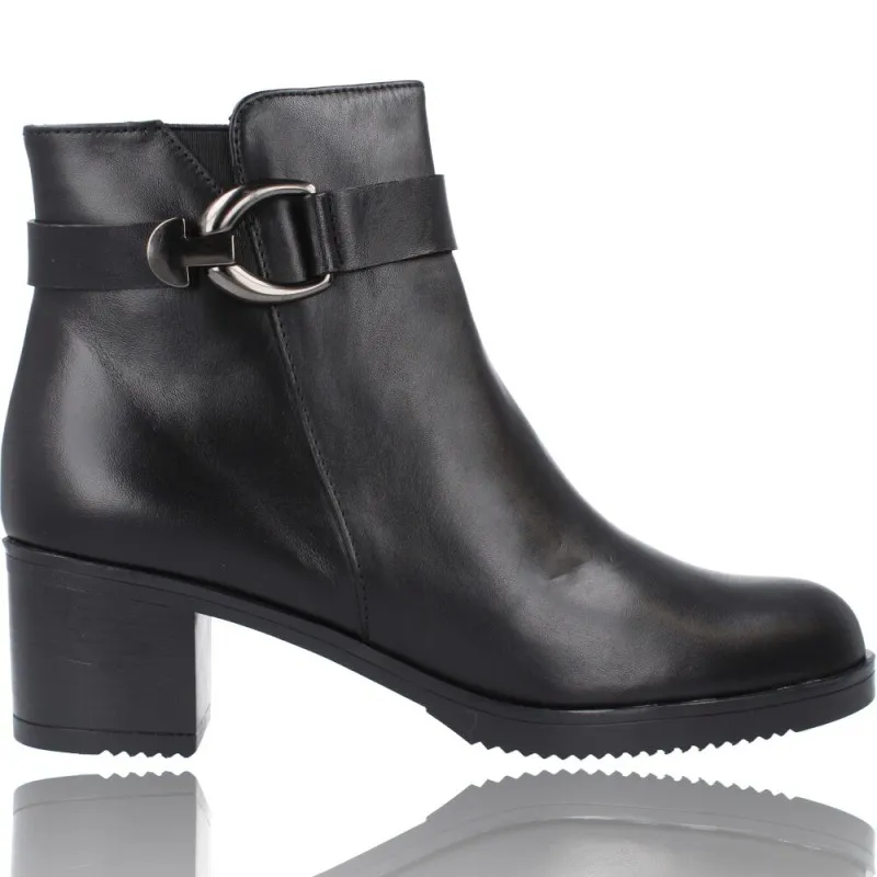 Botines Mujer Piel con Tacón de Plumers 5245