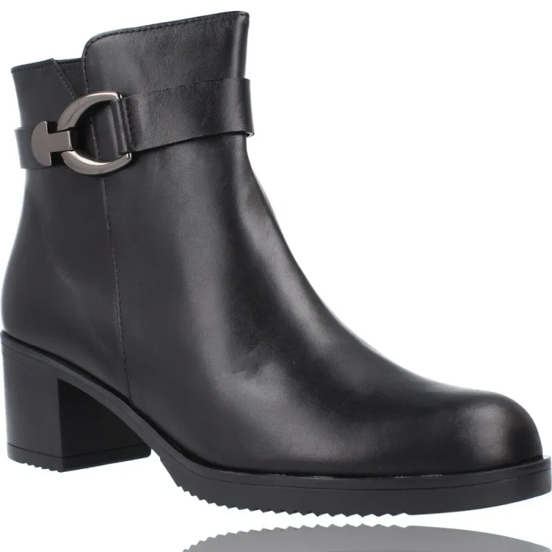Botines Mujer Piel con Tacón de Plumers 5245