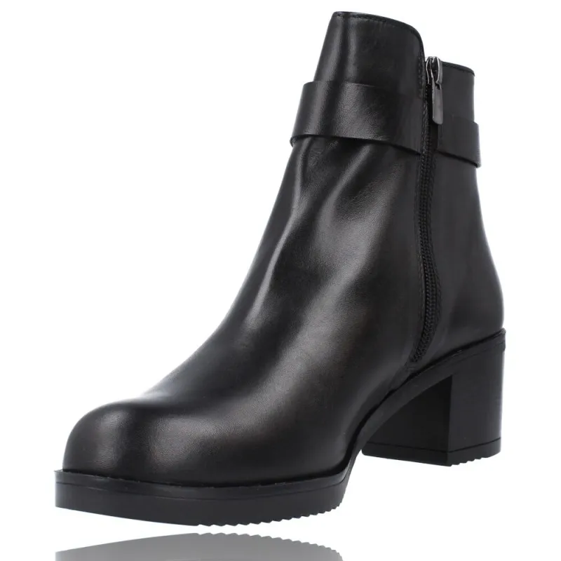 Botines Mujer Piel con Tacón de Plumers 5245