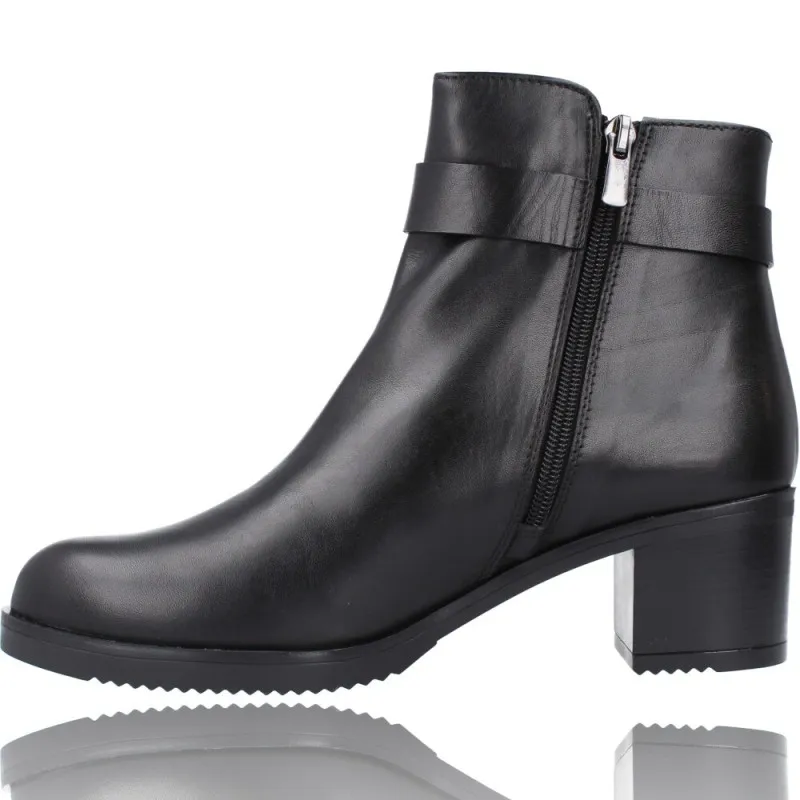 Botines Mujer Piel con Tacón de Plumers 5245
