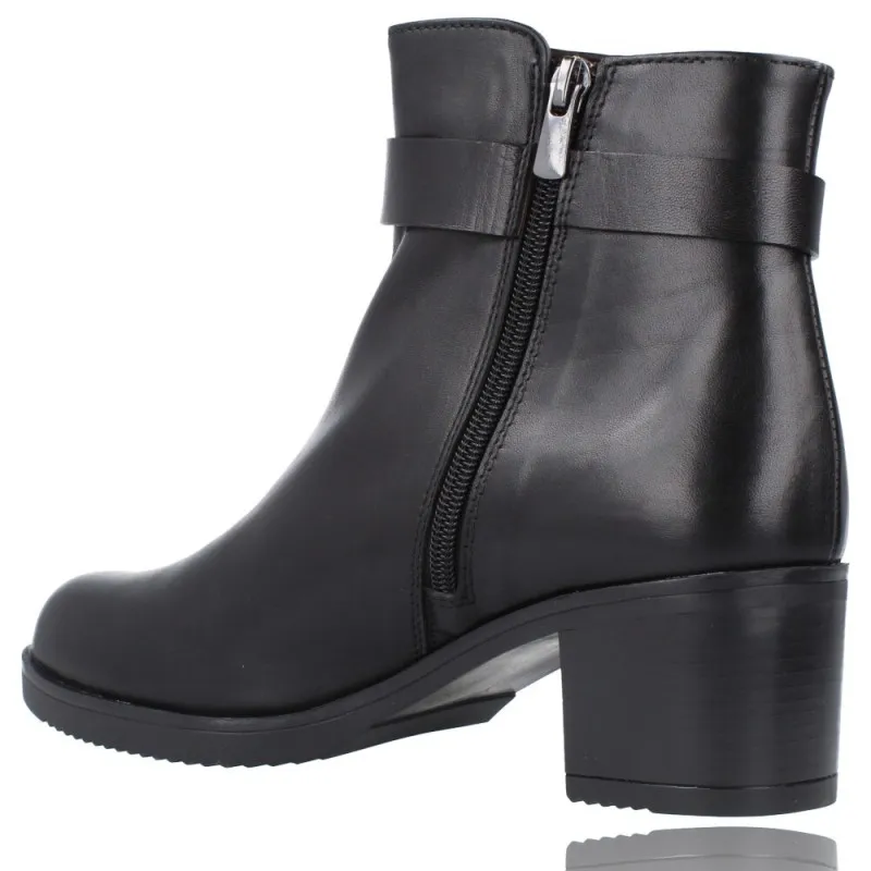 Botines Mujer Piel con Tacón de Plumers 5245
