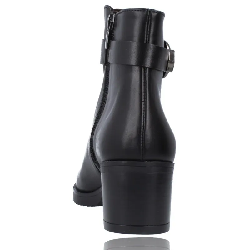 Botines Mujer Piel con Tacón de Plumers 5245