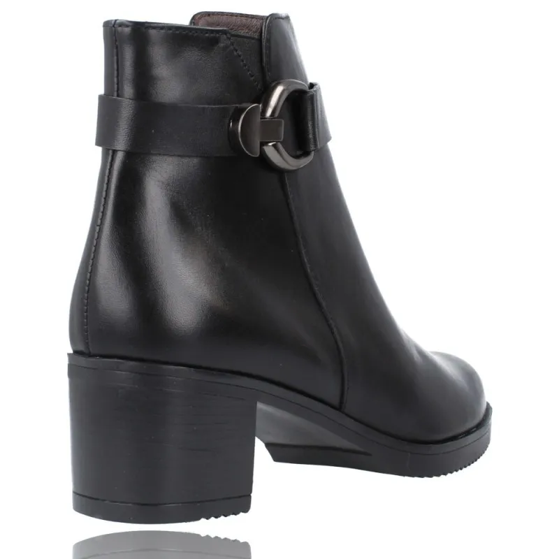 Botines Mujer Piel con Tacón de Plumers 5245
