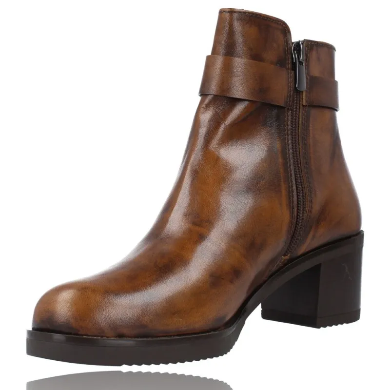 Botines Mujer Piel con Tacón de Plumers 5245