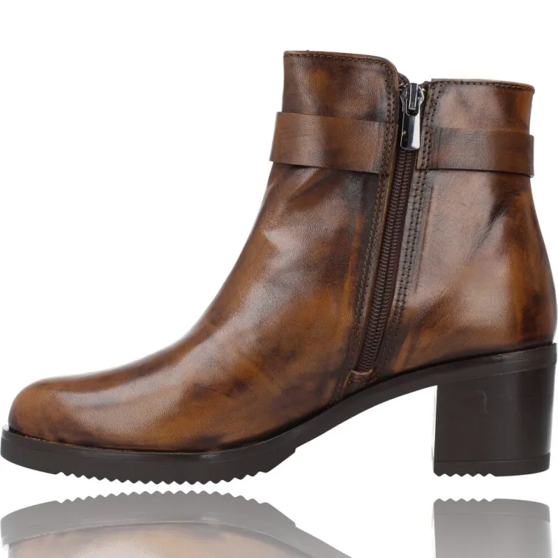 Botines Mujer Piel con Tacón de Plumers 5245