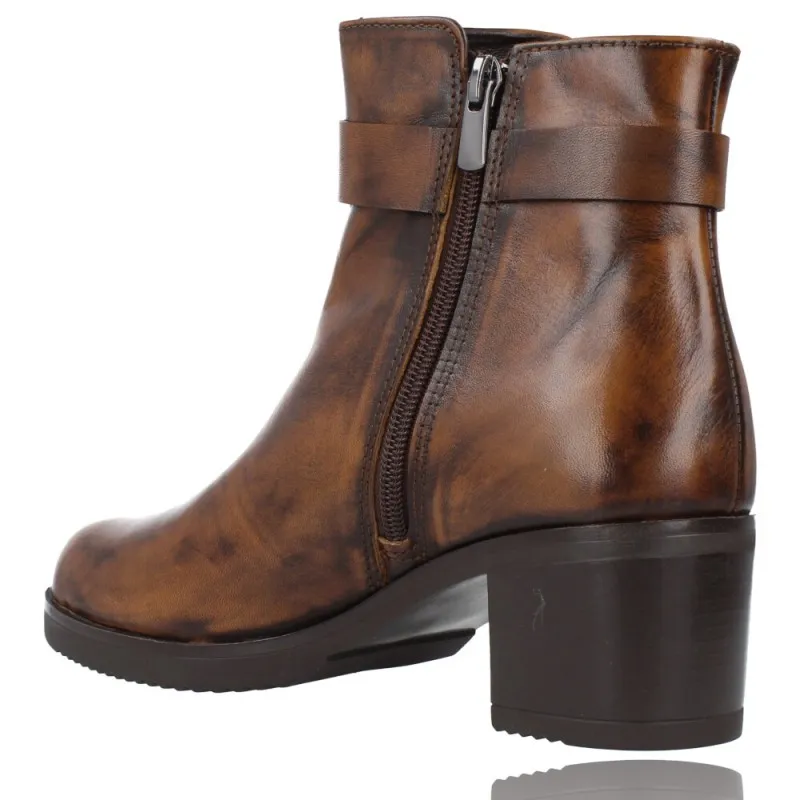 Botines Mujer Piel con Tacón de Plumers 5245