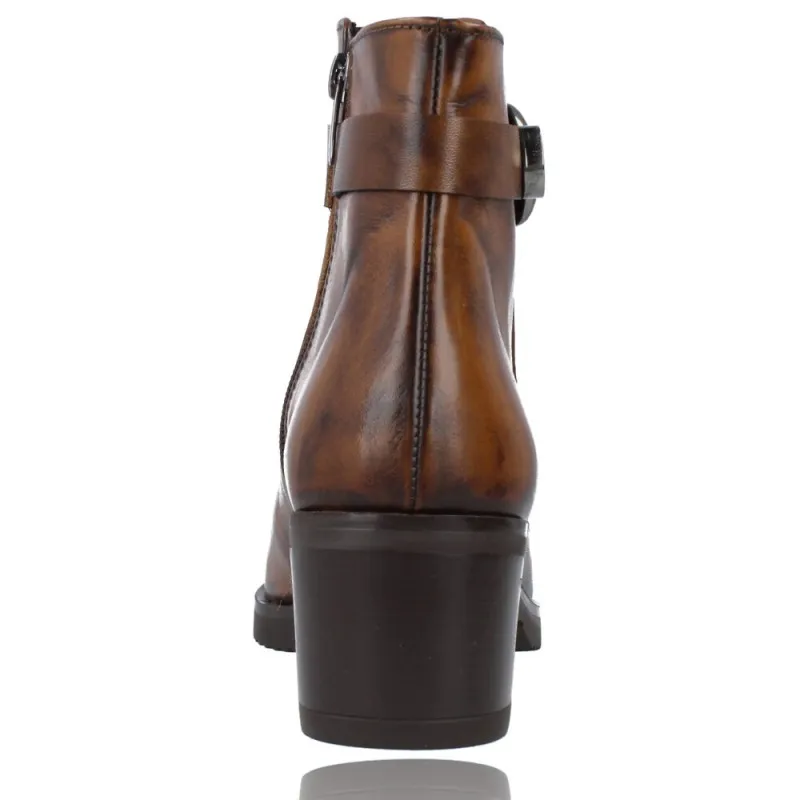Botines Mujer Piel con Tacón de Plumers 5245