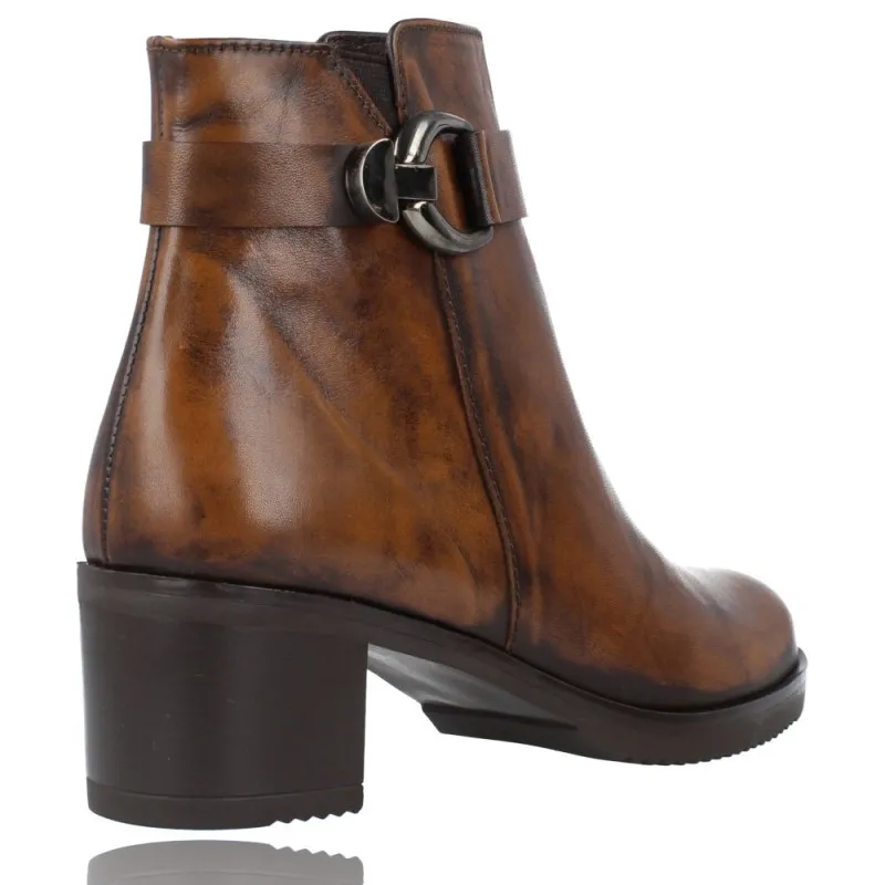 Botines Mujer Piel con Tacón de Plumers 5245