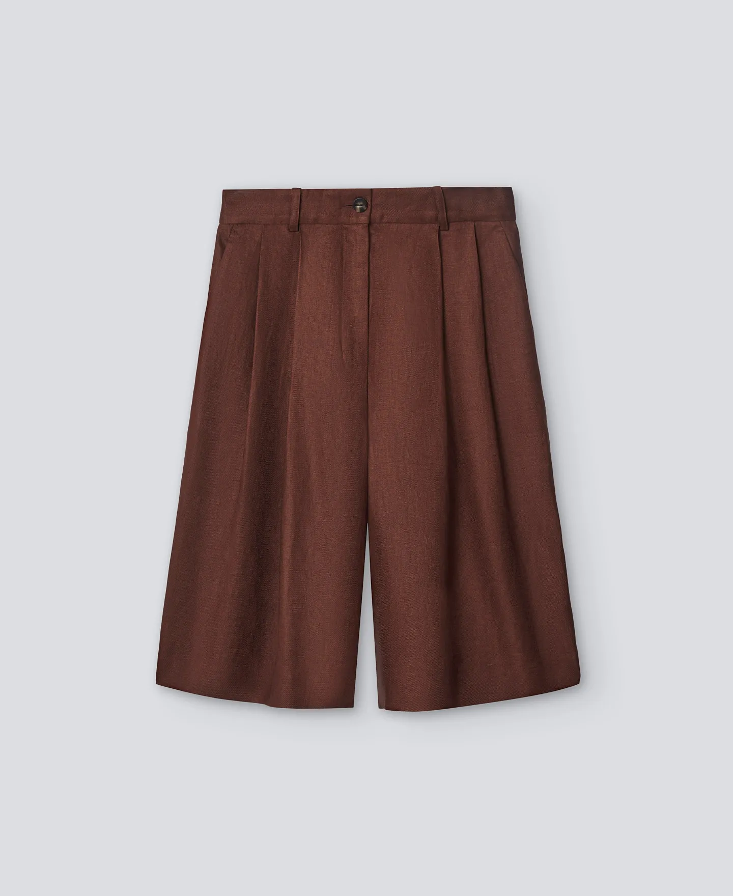 Brown tailored bermuda short