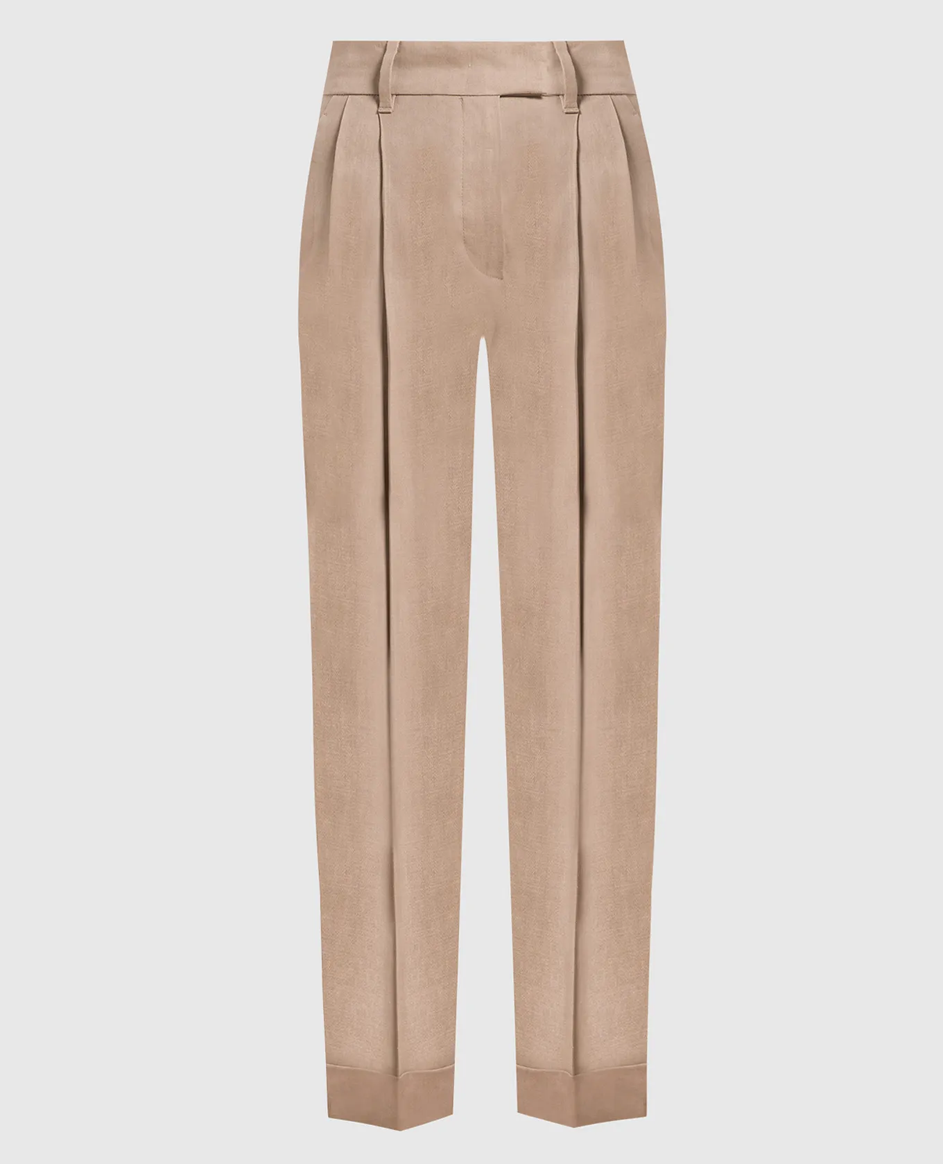 Brunello Cucinelli Brown pants with monil chain