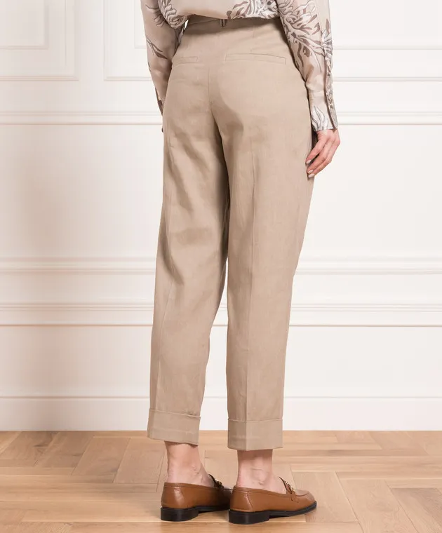 Brunello Cucinelli Brown pants with monil chain