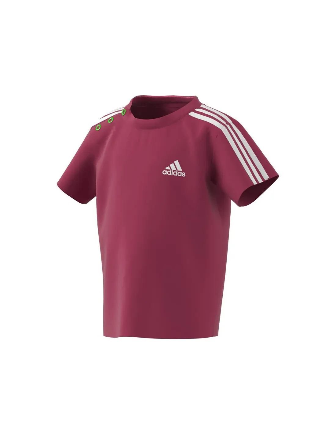 Camiseta adidas Essential 3 Bandas Baby Red
