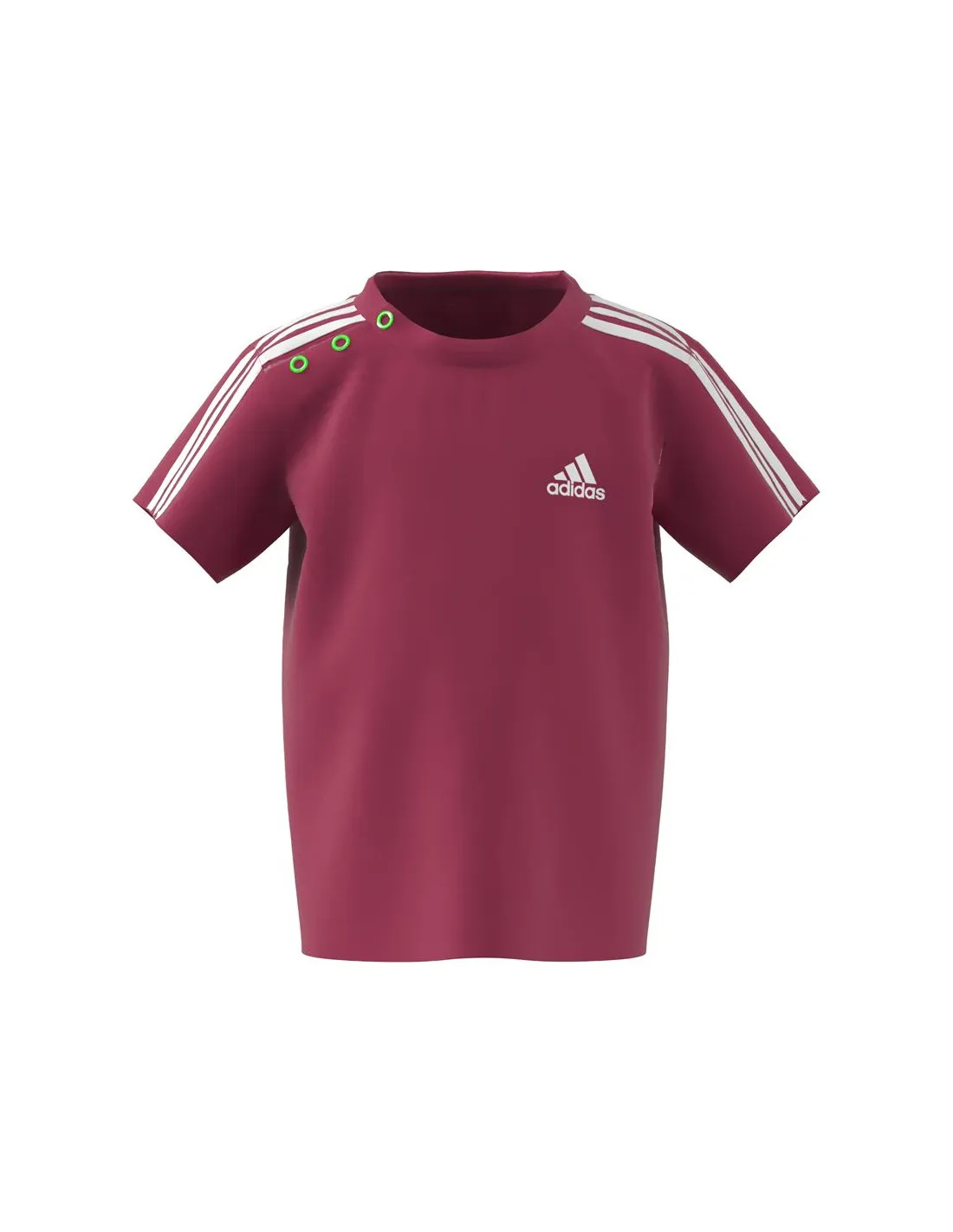 Camiseta adidas Essential 3 Bandas Baby Red