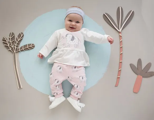 Camiseta de bebé niña con volantes Wild Animals