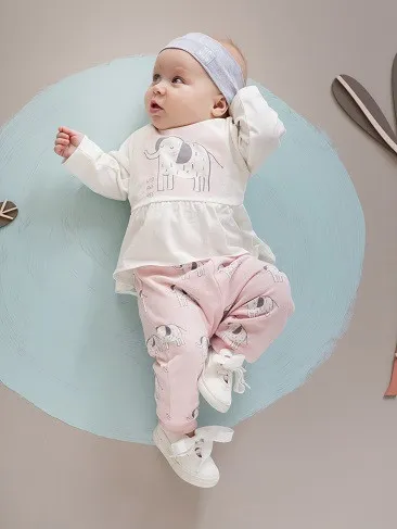 Camiseta de bebé niña con volantes Wild Animals