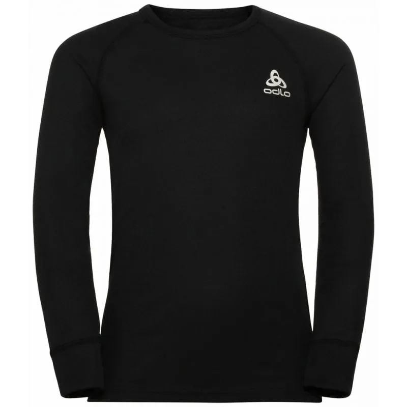 Camiseta de manga larga y cuello redondo para niño Odlo Active Warm Eco (Negro)