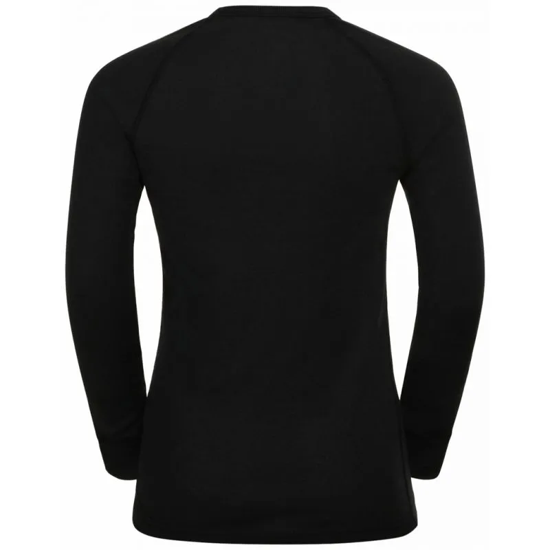 Camiseta de manga larga y cuello redondo para niño Odlo Active Warm Eco (Negro)