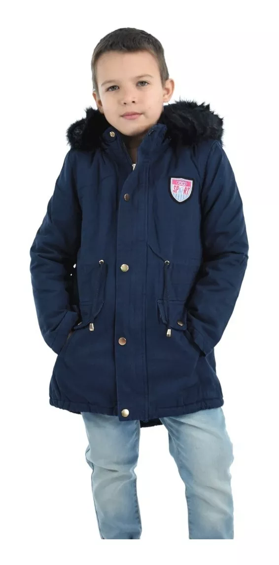 Campera Parka Nene Abrigada Capucha Invierno Con Piel 1281