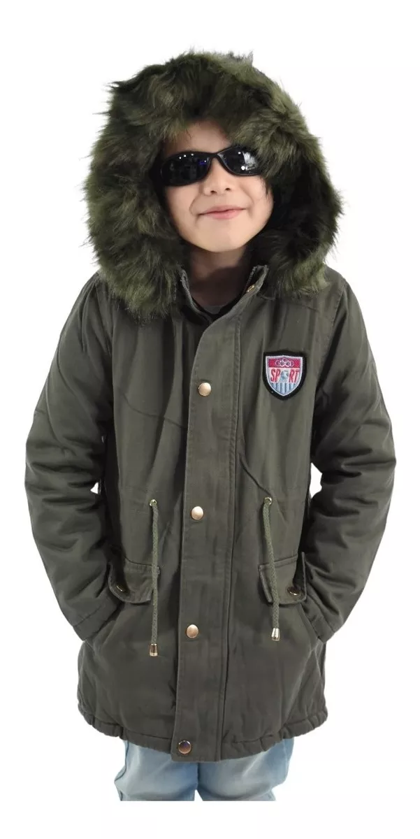 Campera Parka Nene Abrigada Capucha Invierno Con Piel 1281