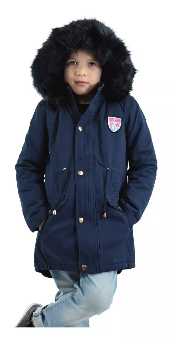 Campera Parka Nene Abrigada Capucha Invierno Con Piel 1281