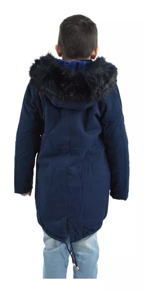 Campera Parka Nene Abrigada Capucha Invierno Con Piel 1281