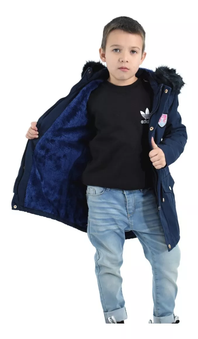 Campera Parka Nene Abrigada Capucha Invierno Con Piel 1281