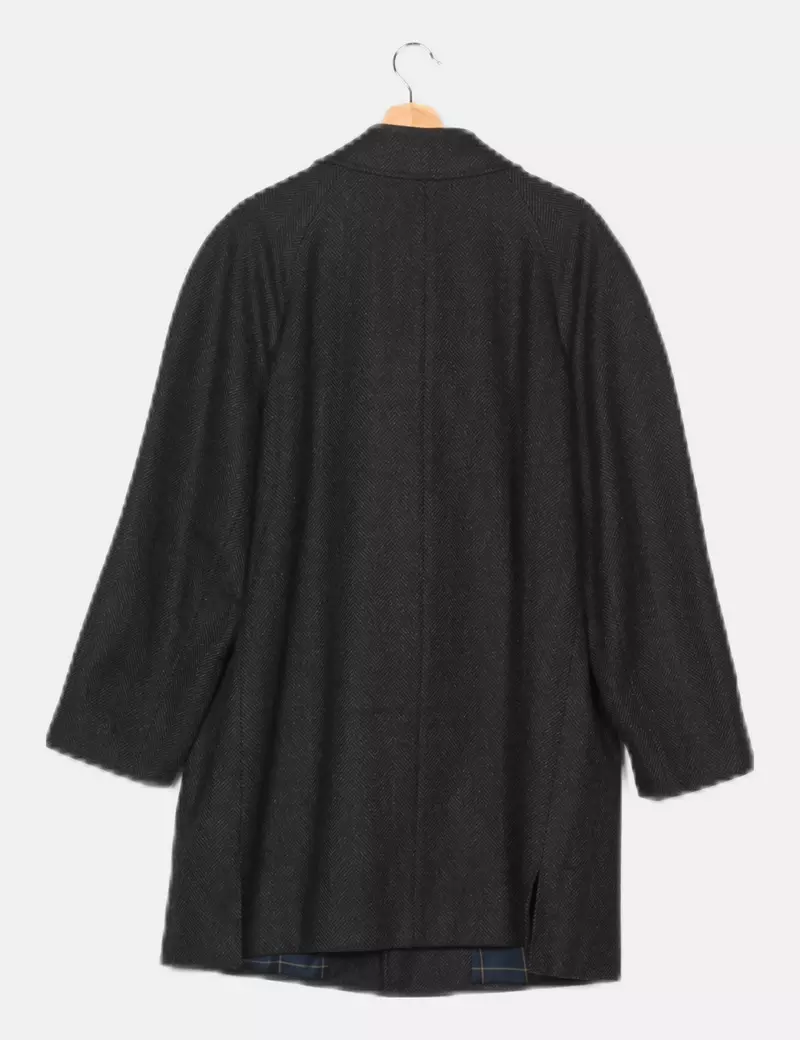 Canali Abrigo gris oscuro jaspeado