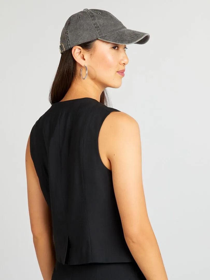 CHALECO DE SARGA  NEGRO