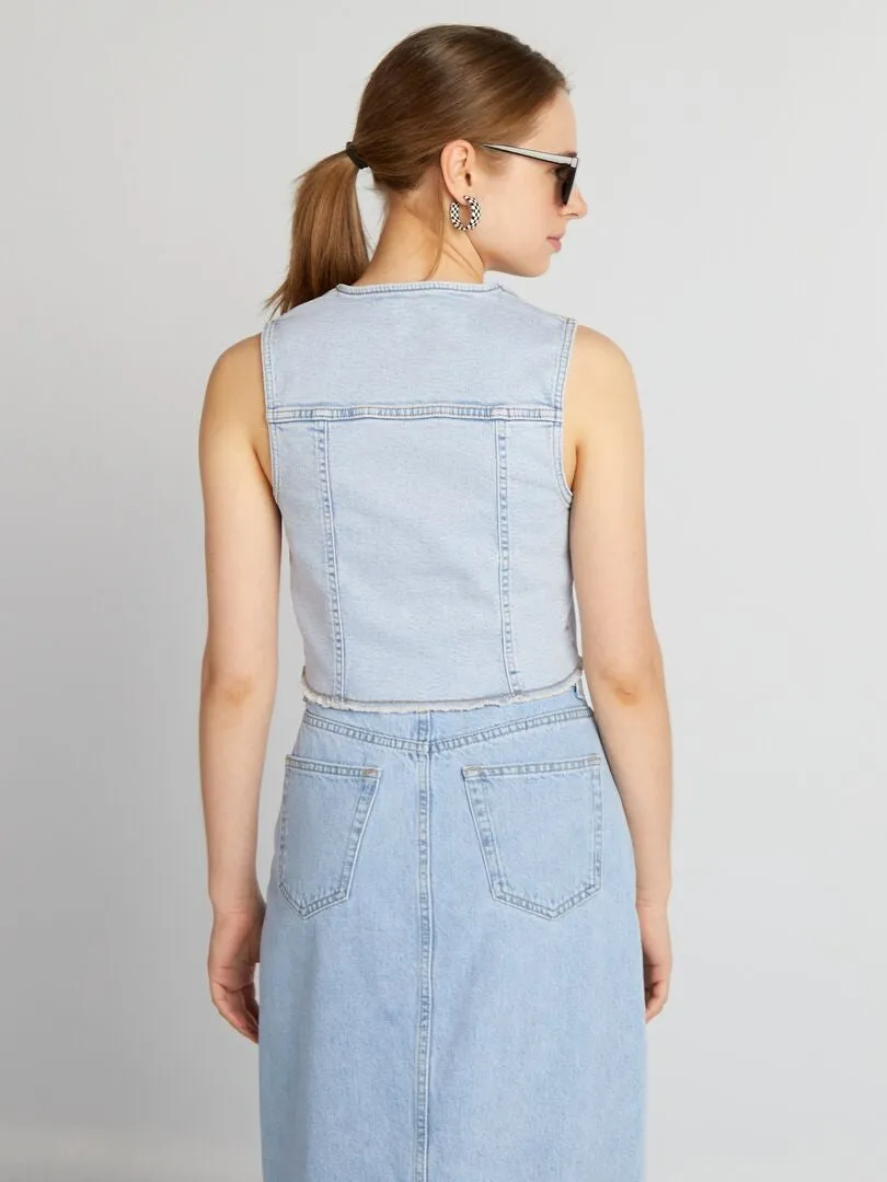 CHALECO VAQUERO  AZUL