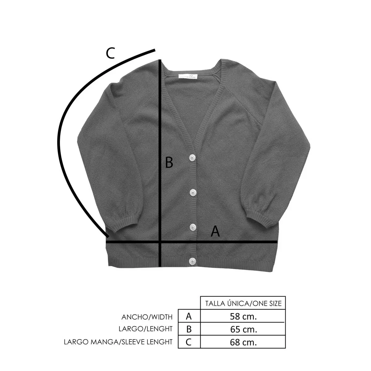Chaqueta de punto terracota para mujer