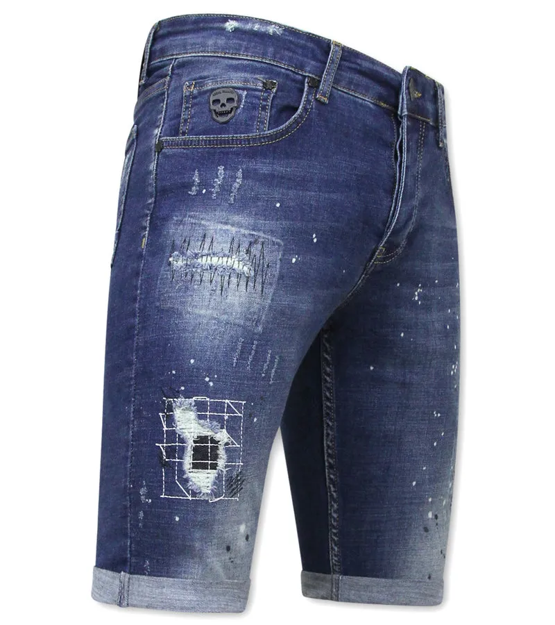 COMPRAR PANTALONES VAQUEROS CORTOS STRETCH  1035SH  AZUL