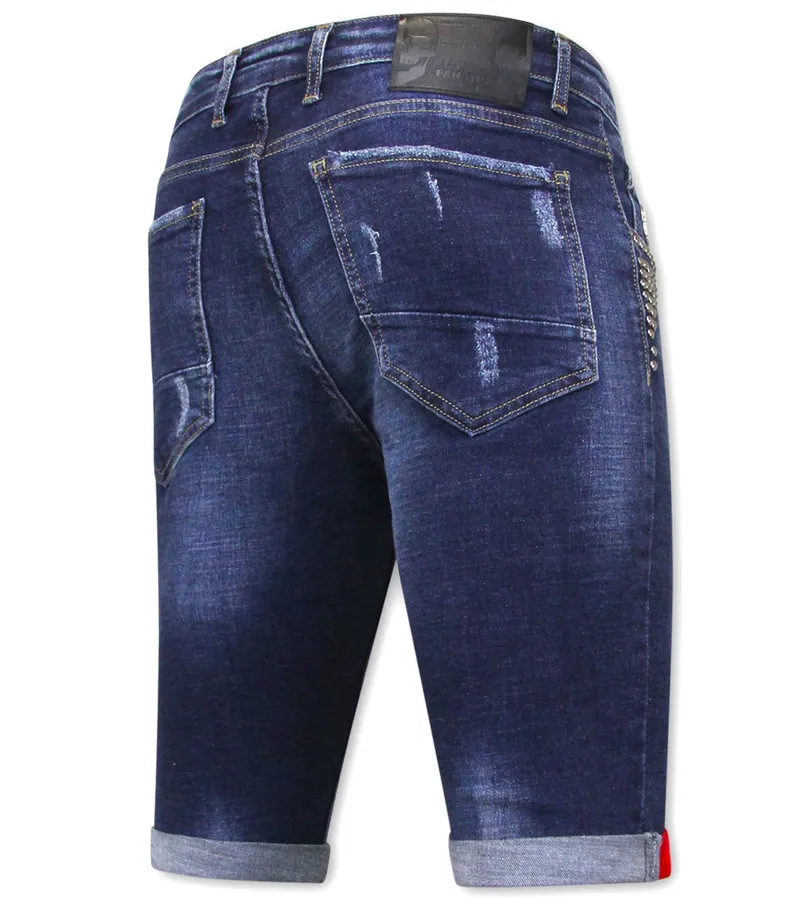 COMPRAR PANTALONES VAQUEROS CORTOS 1025SH  AZUL