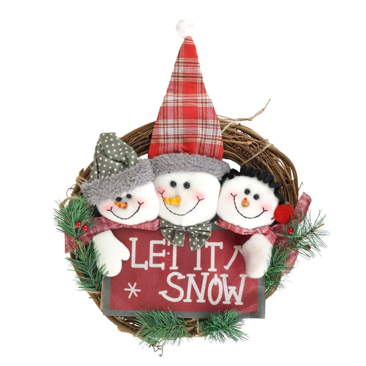 Corona Navidea para Puerta, Let It Snow