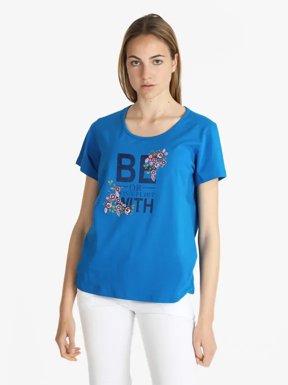 Coveri Moving Camiseta de mujer de manga corta con estampado