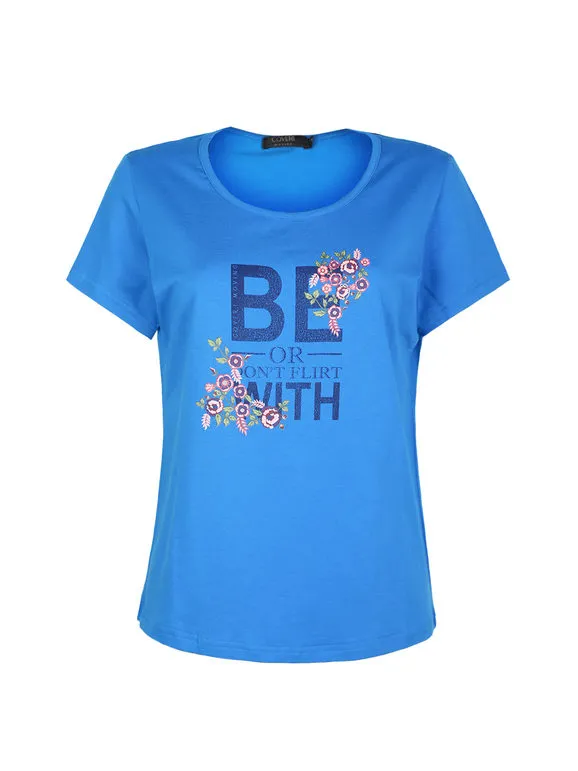 Coveri Moving Camiseta de mujer de manga corta con estampado